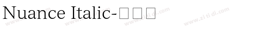 Nuance Italic字体转换